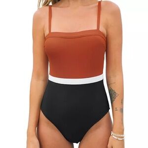 Women's Colorblock Colombia Coast Square Neck One Piece Swimsuit